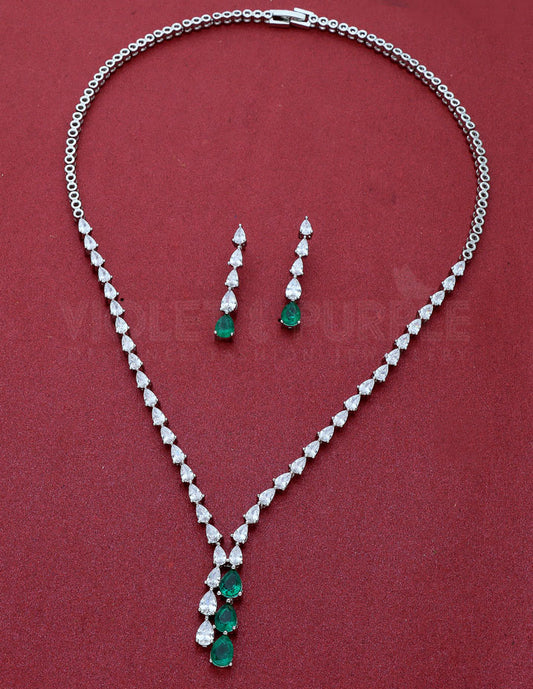 Stylish Zircon Necklace Set