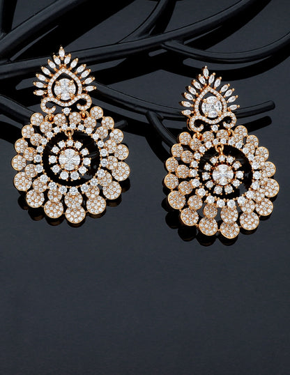 Artsy Zirconia Fractal Earrings
