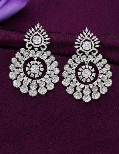 Artsy Zirconia Fractal Earrings