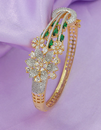 Designer Zirconia GJ Emerald Bloom Bracelet
