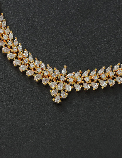Designer Zirconia Crystal Elegance Necklace Set