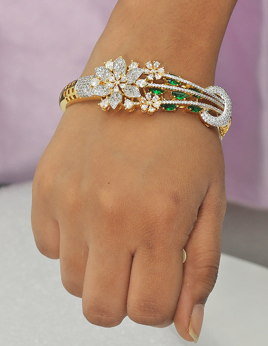 Designer Zirconia GJ Emerald Bloom Bracelet
