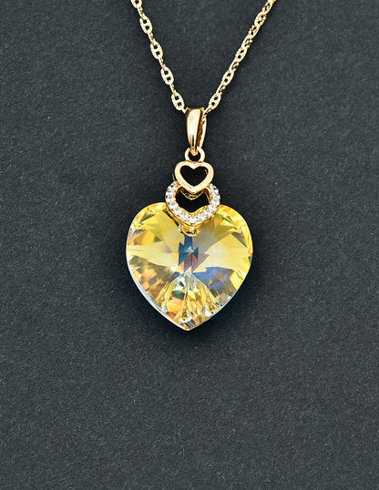 Swarovski Crystal Light Grey Opal Chain Pendant