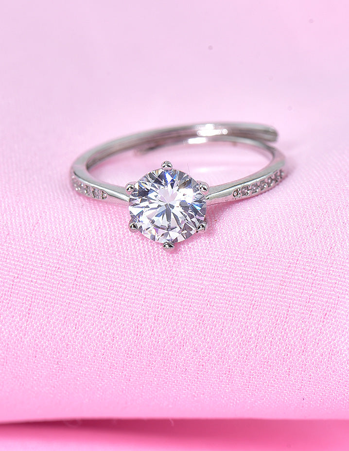 Designer Zirconia Starlight Solitaire Finger Ring