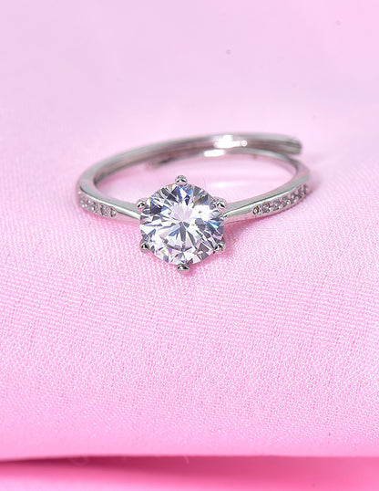 Designer Zirconia Starlight Solitaire Finger Ring