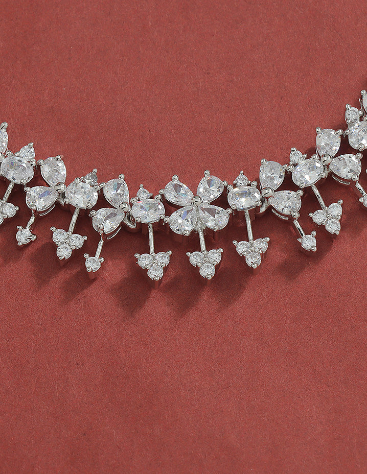 Designer Zirconia Crystal Elegance Necklace Set