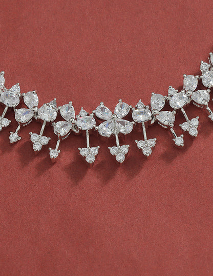 Designer Zirconia Crystal Elegance Necklace Set