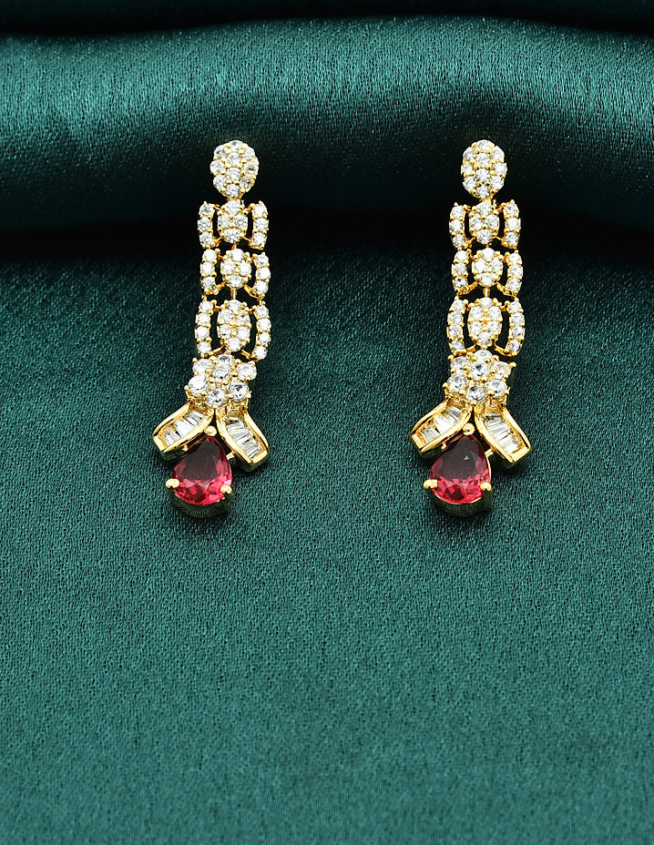 Designer Gold Polish Zirconia Necklace Set