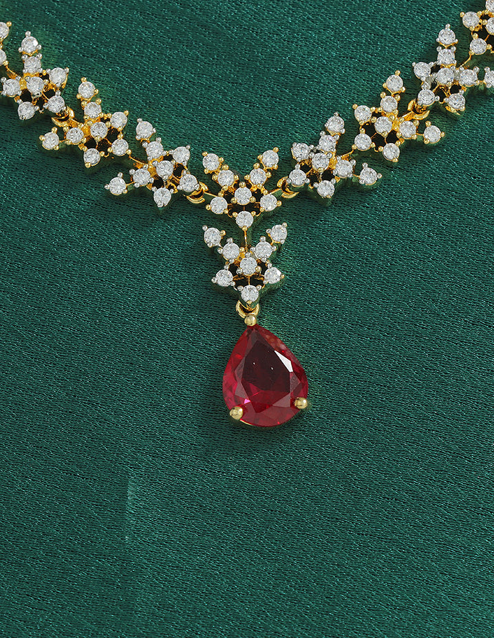 Designer Zirconia Crystal Elegance Necklace Set