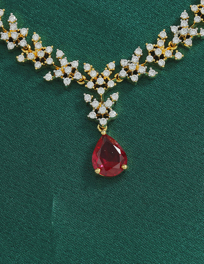 Designer Zirconia Crystal Elegance Necklace Set