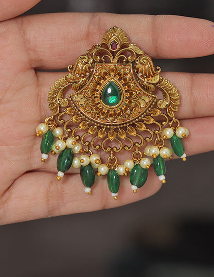 Designe Elegant Emerald Floral Choti Piece