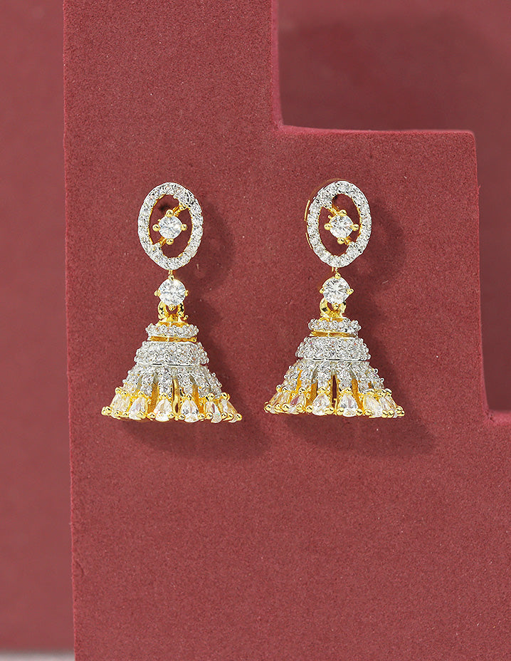 Designer Zirconia GJ Polish Royal Radiance Jhumka