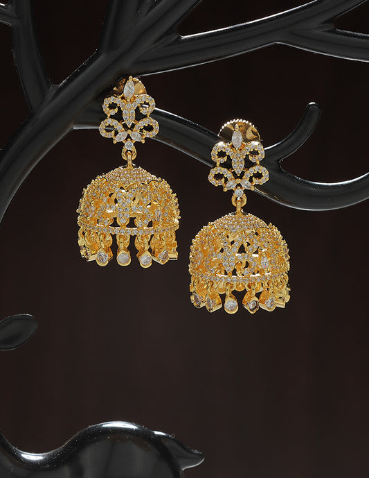 Designer Zirconia Royal Radiance Jhumka