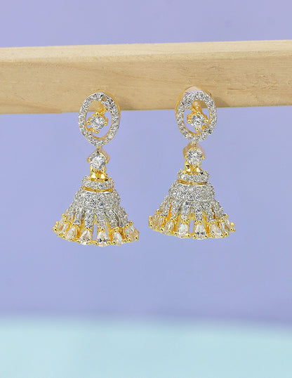Designer Zirconia GJ Polish Royal Radiance Jhumka