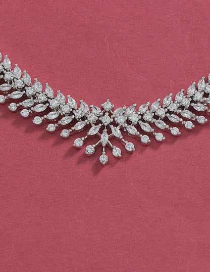 Designer Zirconia Crystal Elegance Necklace Set