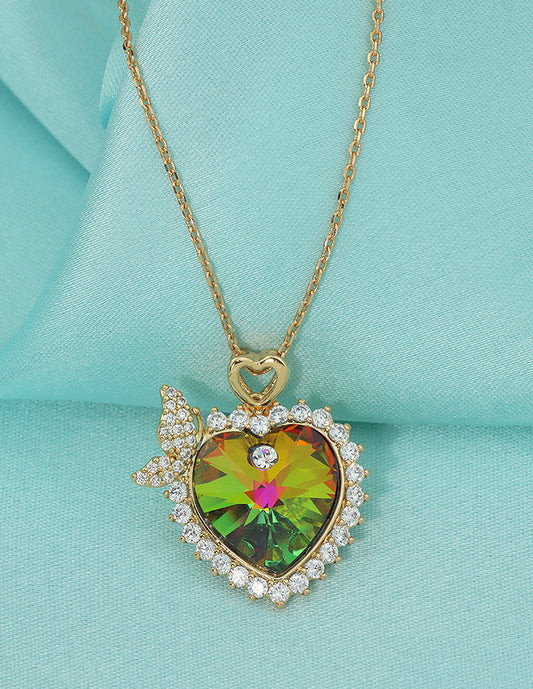 Swarovski Multi colour Crystal  Chain Pendant