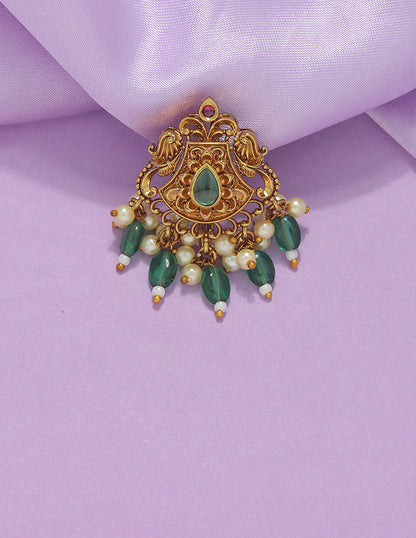Designe Elegant Emerald Floral Choti Piece