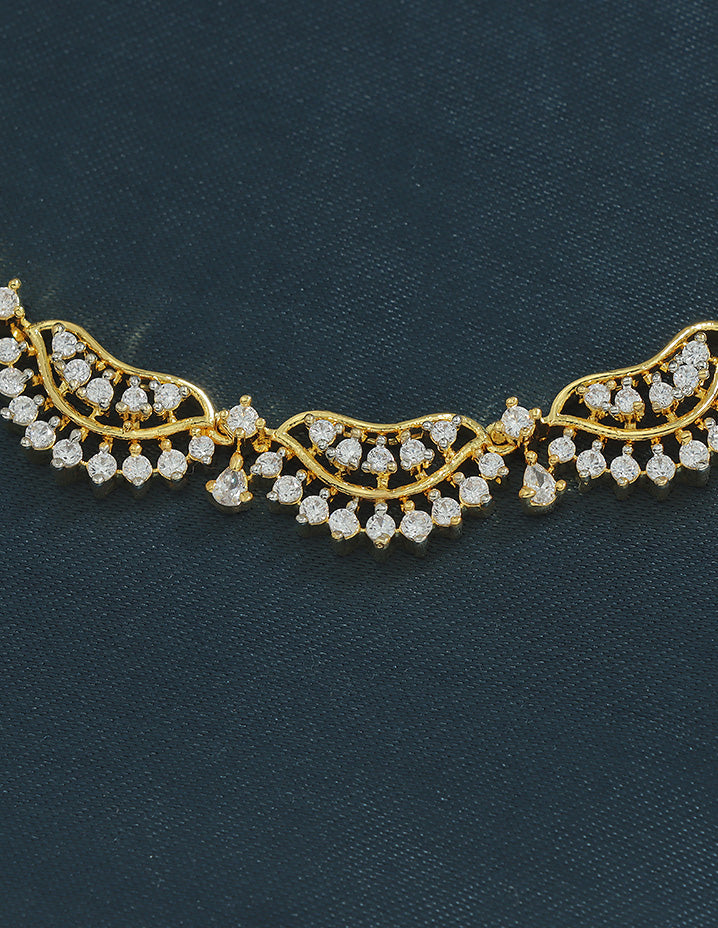 Designer Zirconia Crystal Elegance Necklace Set