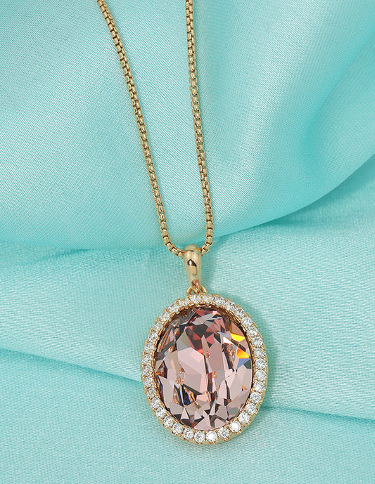 Swarovski Rose Radiance Crystal Chain Pendant