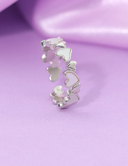 Designer Heart Shape MOP Adjustable Finger Ring