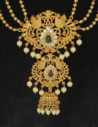 Designe Elegant Floral Choti Piece + Champaswaralu