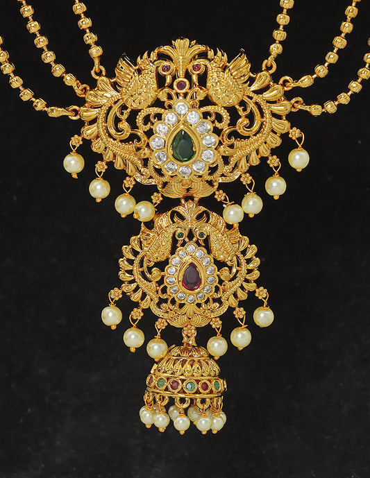 Designe Elegant Floral Choti Piece + Champaswaralu