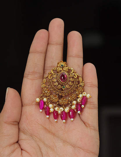 Designe Royal Ruby Temple Choti Piece