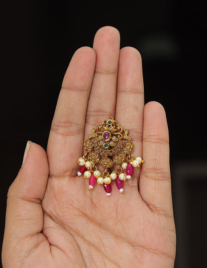 Designe Royal Ruby Temple Choti Piece