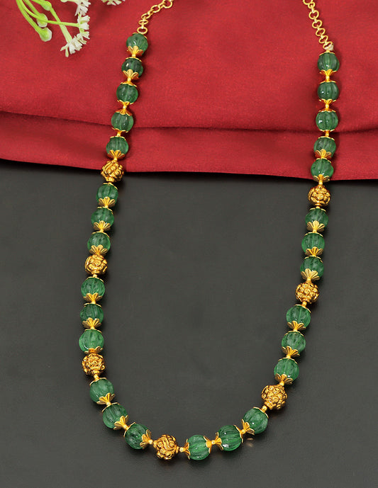 Designer Pumpkin Beads Mala