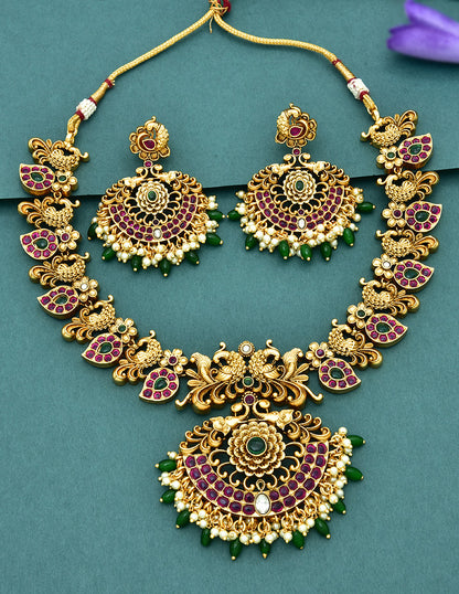 Designer Mango Kempu Necklace Set