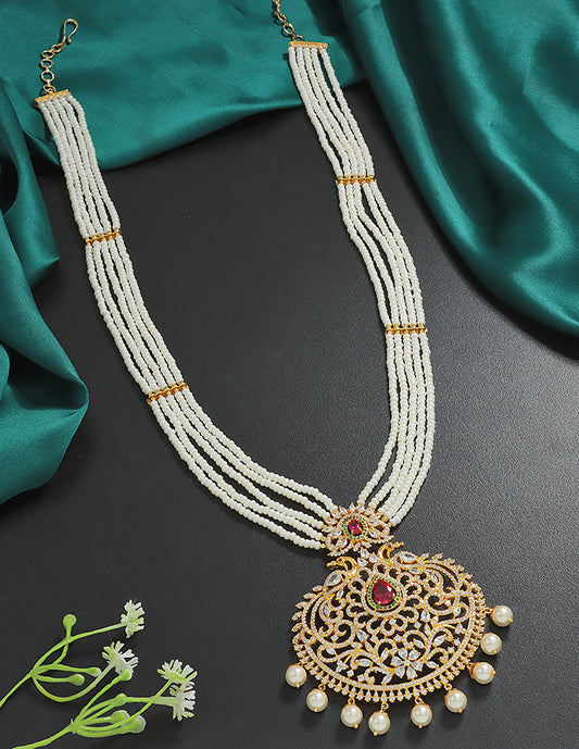 Designer Ruby Beads Mala