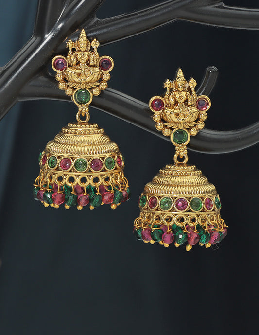 Designer Matt Kempu  lakshmi Devi Jhumka Earrings