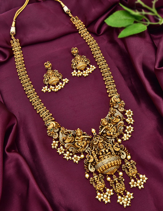 Antique Lakshmi Devi Grand Wedding Long Haaram
