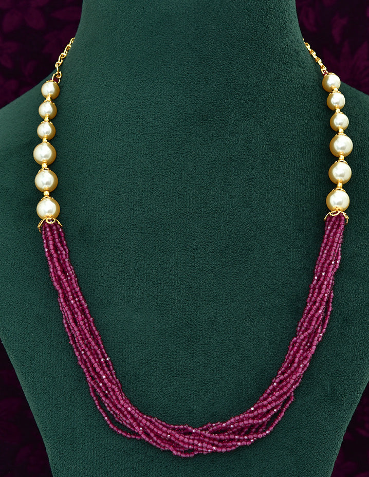 Multi-Line Designer Crystal Beads Mala