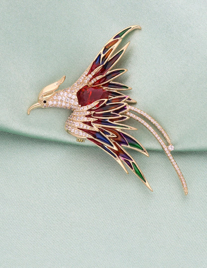 Zirconia Gold Polish Saree Pin