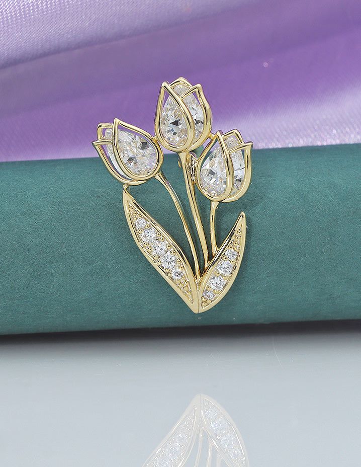 Designer Ceramic Earrings and Brooch Combo