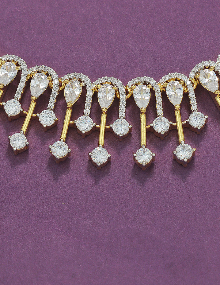 Designer Zirconia Crystal Elegance Necklace Set