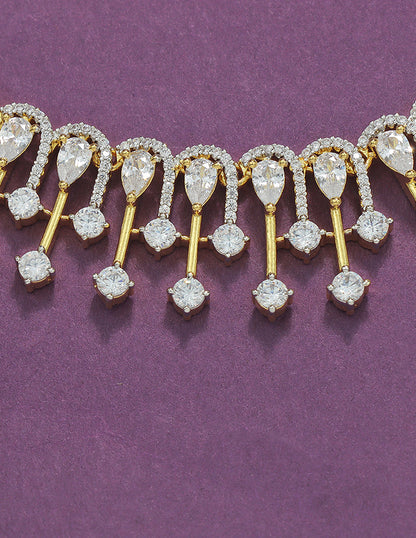 Designer Zirconia Crystal Elegance Necklace Set