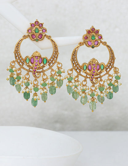 Designer Divine Ganapathi Chandbali Earrings