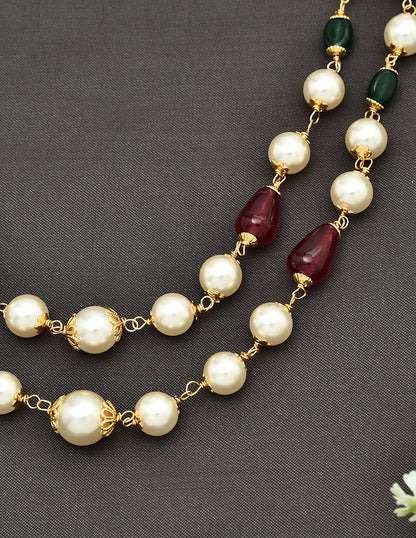 2-Line Designer Pearl Beads Mala