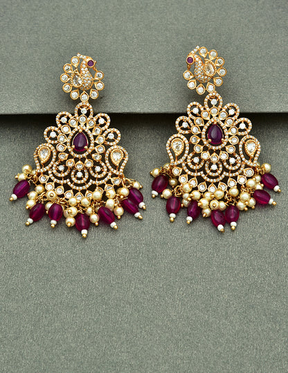 Zircon Carat Polish Grand Wedding Necklace Set