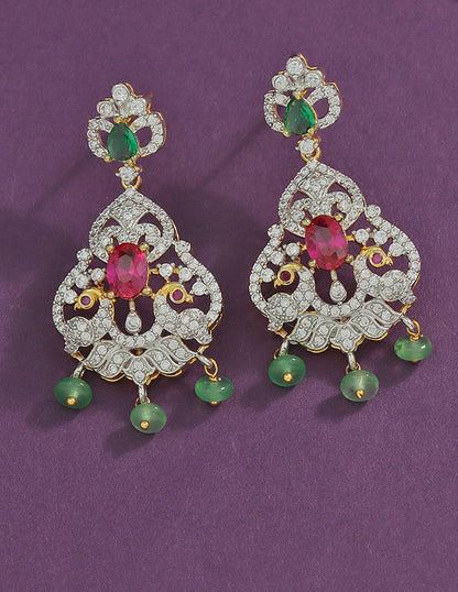 Designer GJ Polish Zirconia Necklace Set