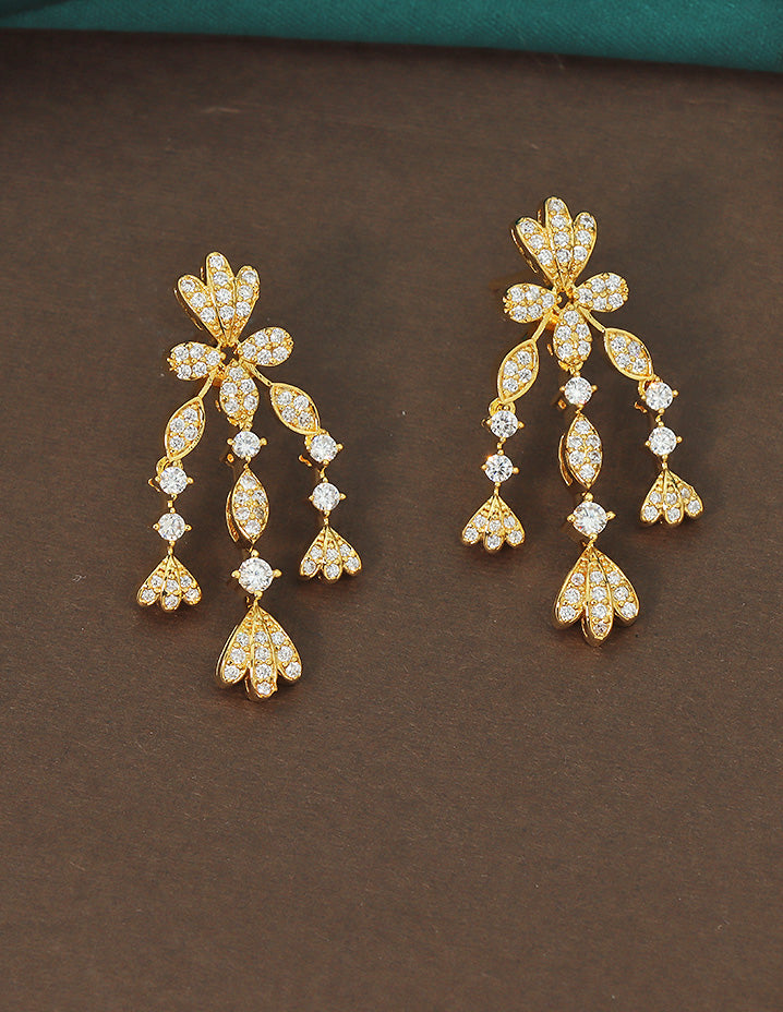 Designer Gold Polish Zirconia Necklace Set