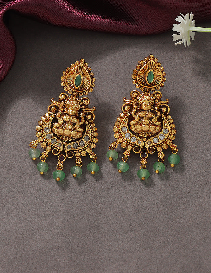 Designer Matt Lakshmi Devi Kempu Long Haaram Set