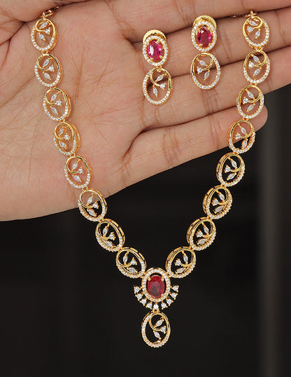 Designer Zirconia Elegance Necklace Set