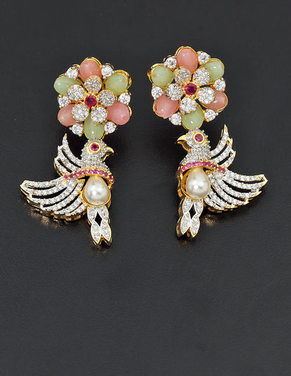 Designer Peacock Garden Necklace Set