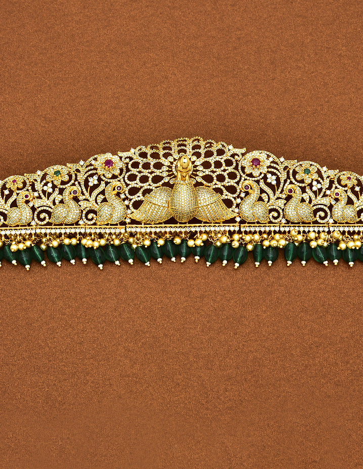 Designer Peacock Chain Waist Belt