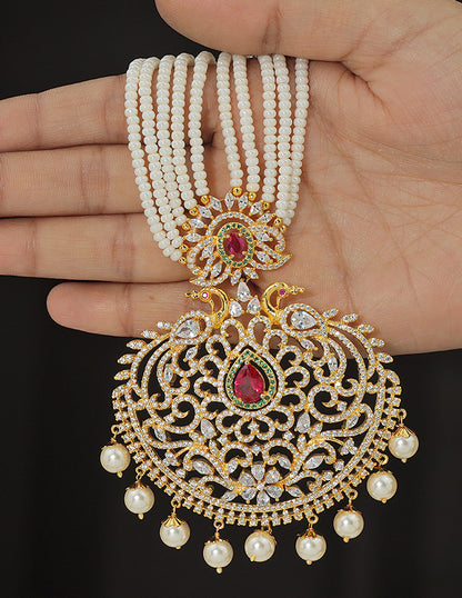 Designer Ruby Beads Mala