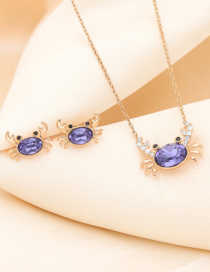 Swarovski Crystal Chain Pendant Set