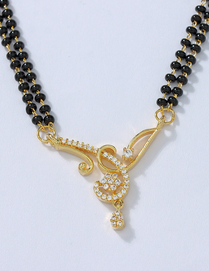 Designer Black Beads Mangalsutra